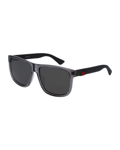 gucci clear acetate sunglasses|gucci polarized sunglasses men's.